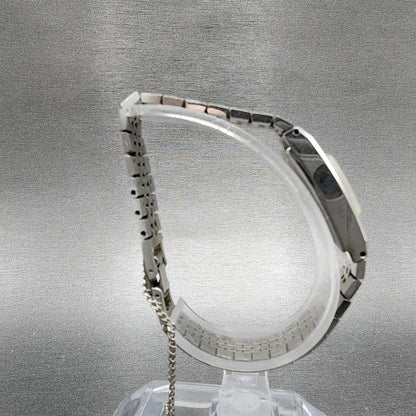 Seiko Watch Women 12mm Silver Dial Silver Tone Rectangle 15203339 New Battery8
