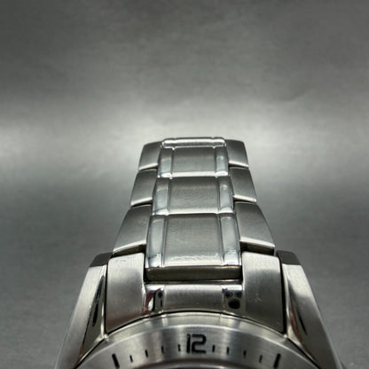 Swiss Military Dive Watch Men 44mm Black Dial Silver Tone Date Round New Battery4