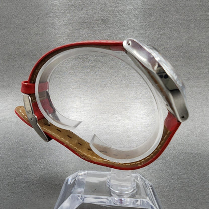 Swatch Irony Happy Joe Red Watch Men 37mm Red Dial Steel Date Round New Battery8