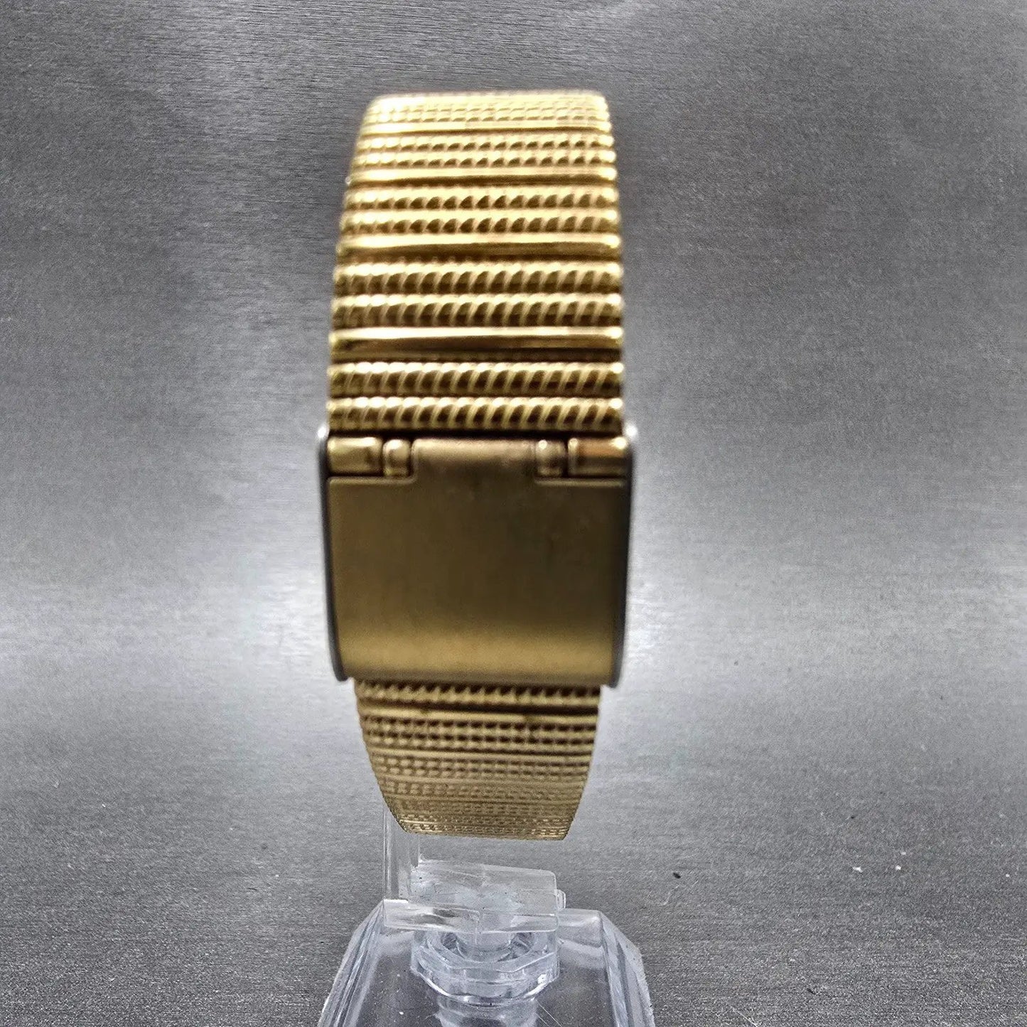 Seiko Tank Watch Men 24mm Black Dial Gold Tone Rectangle 8Y21-509A New Battery7