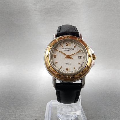 Raymond Weil Tango Watch Women 28mm White Dial Two Tone Date Round 5360 New Batt5
