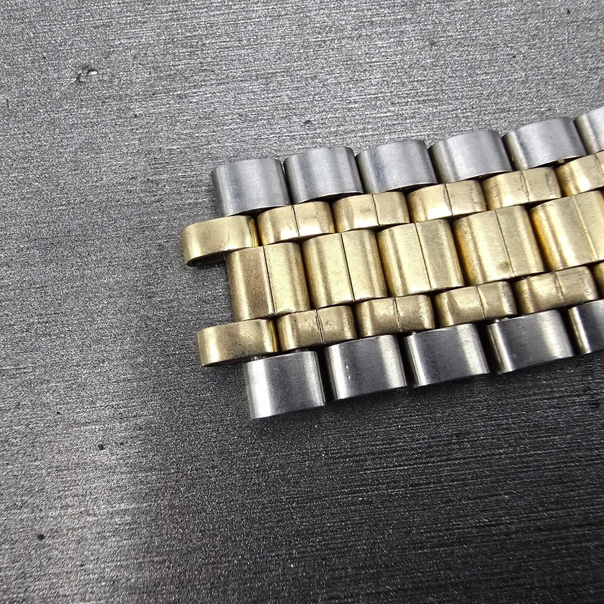 Omega Bracelet Two Tone Stainless Steel 10K Gold Filled 18.8mm Vintage8