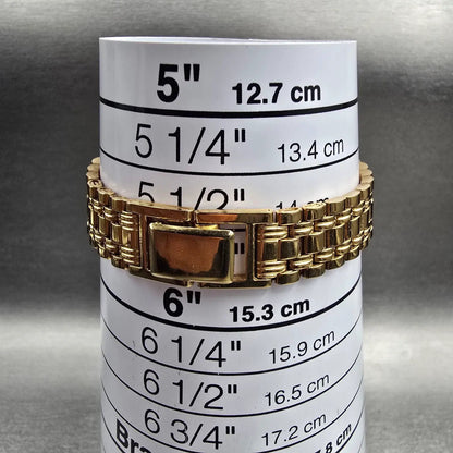 Seiko Tank Watch Women 17mm Champagne Dial Gold Rectangle V401-5129 NewBatt JEP49
