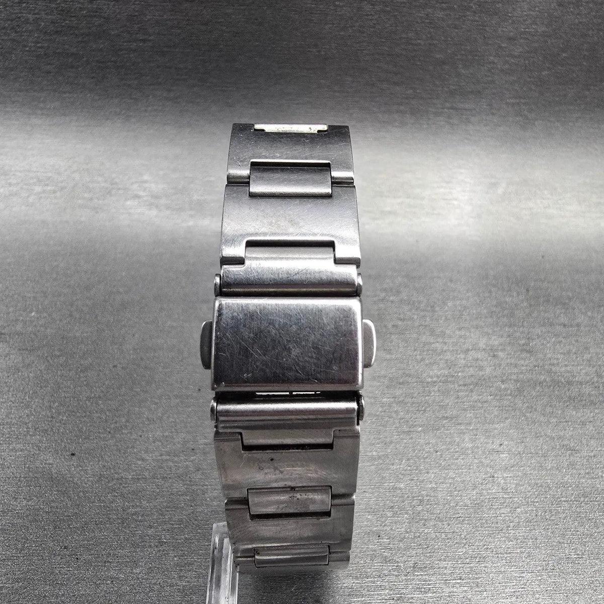 Seiko Watch Men 24mm Blue Dial Two Tone Rectangle 8Y21-5090 New Battery VTG7