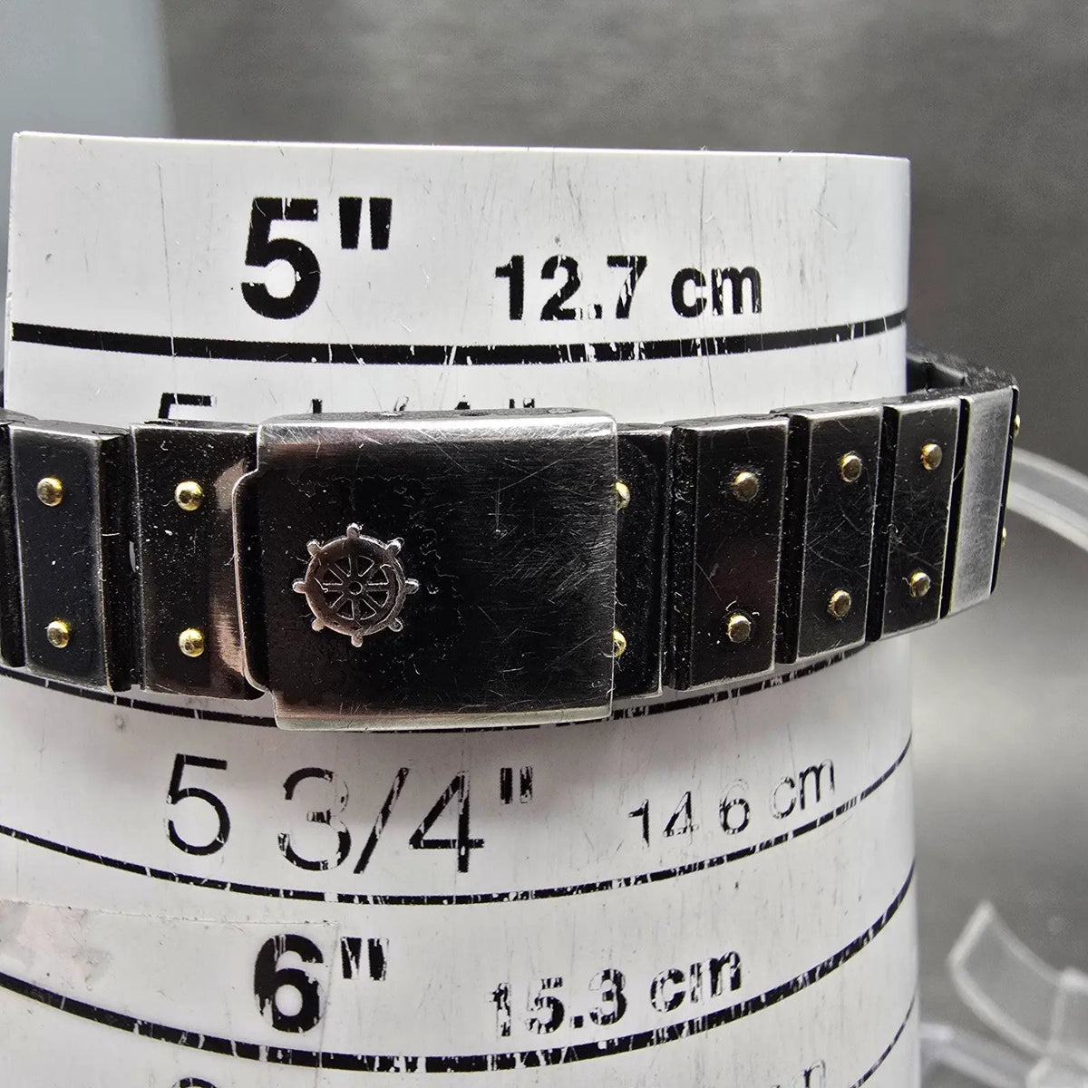 Leroy Tank Watch Women 20mm Black Dial Gold Black Rectangle 8802 New Battery VTG11