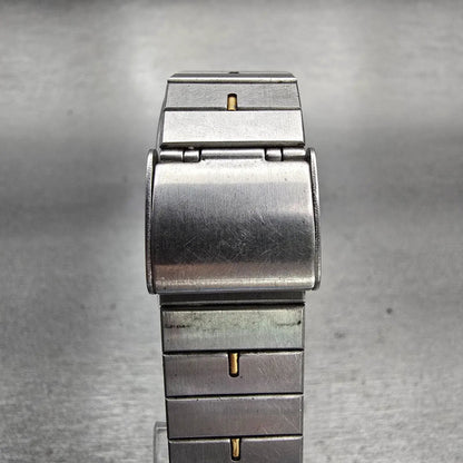 Seiko Watch Men 26mm Silver Dial Silver Tone Date Rectangle 6532-5320 New Batt7