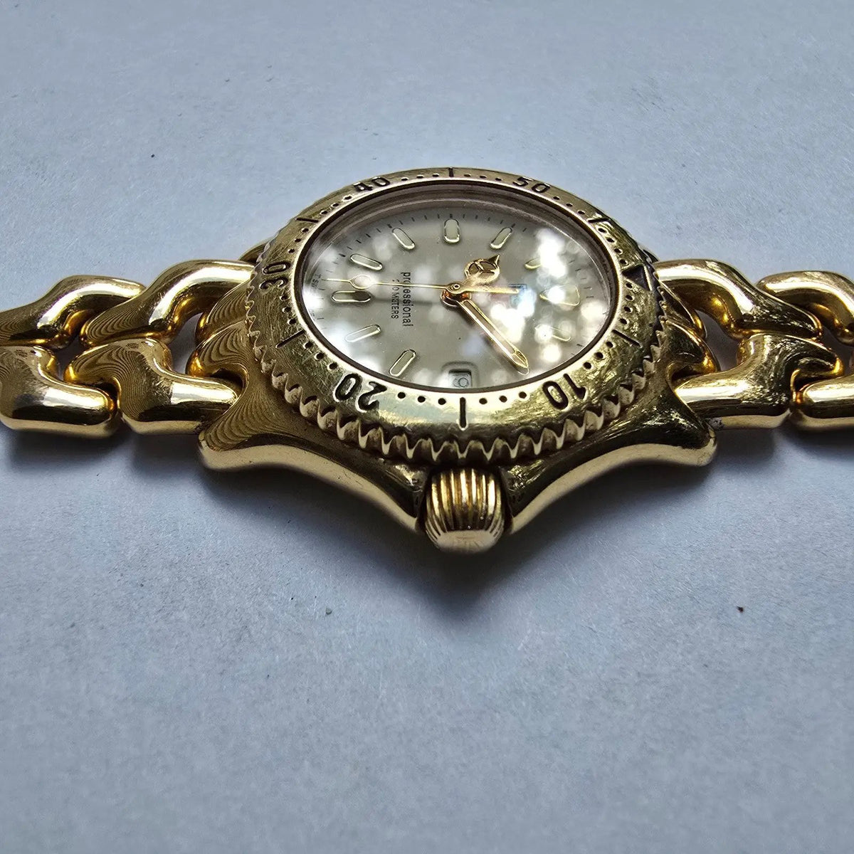 Teg Heuer Professional 200 Watch Women 29mm Cream Dial Gold Tone S94.015 PARTS6