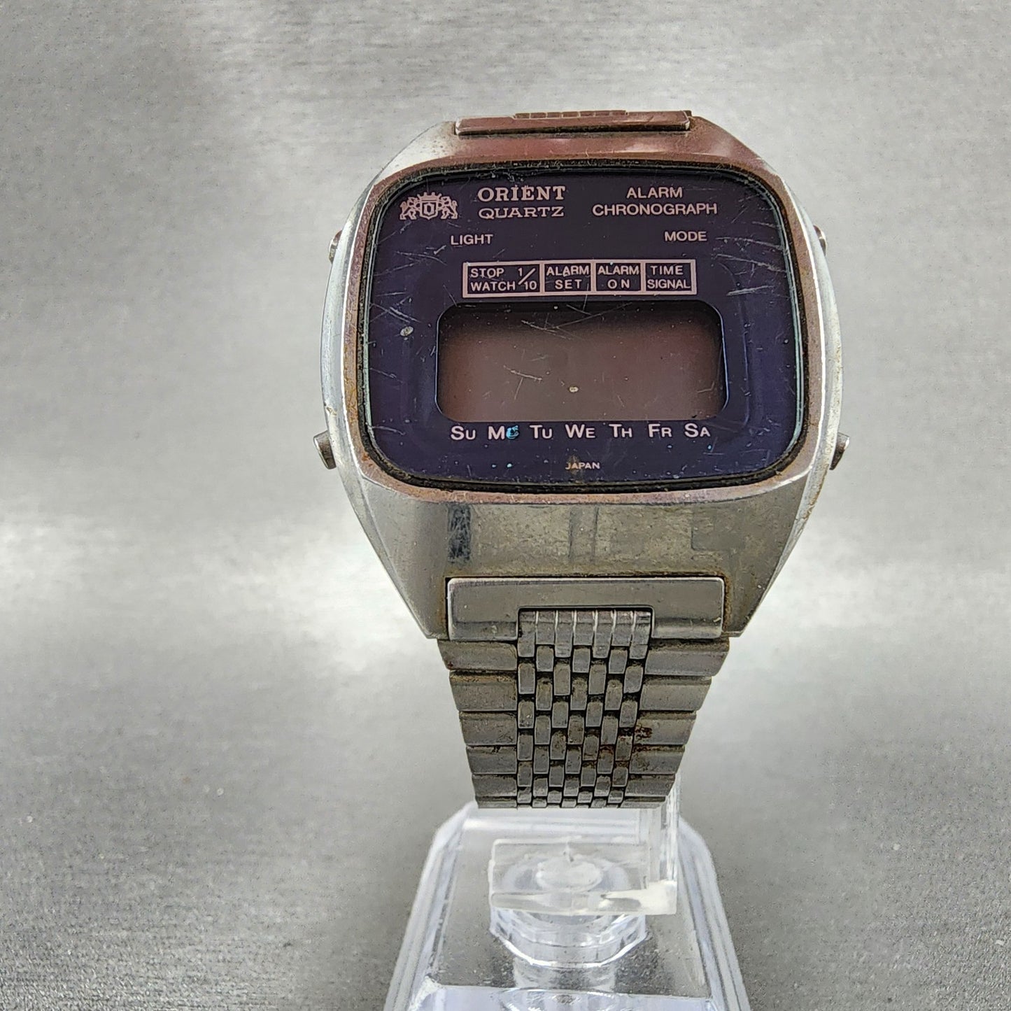 Orient Digital Watch Men 36mm Blue Dial Silver Tone GS74110740 PARTS6