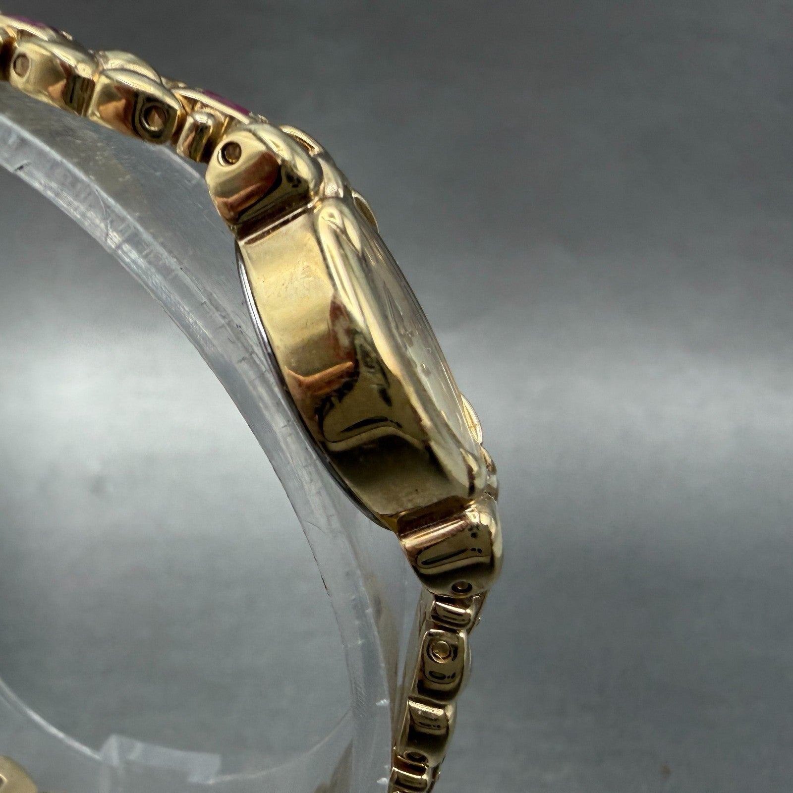 Elgin Watch Women 17mm MOP Dial Gold Tone Oval EG074 New Battery Bracelet3