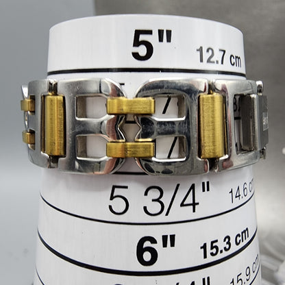 Bally Tank Watch Women 14mm White Dial Two Tone Rectangle A160A179 New Battery10