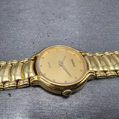 Rado Lesoir Watch Women 23mm Gold Dial Gold Tone Roud 202 PARTS4