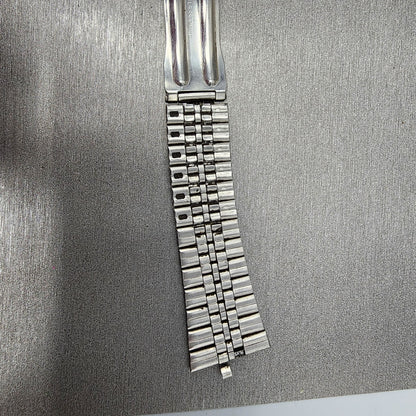 VTG Seiko Watch Bracelet 20mm Stainless Steel 5 Link Tri Folding Clasp no endlin12