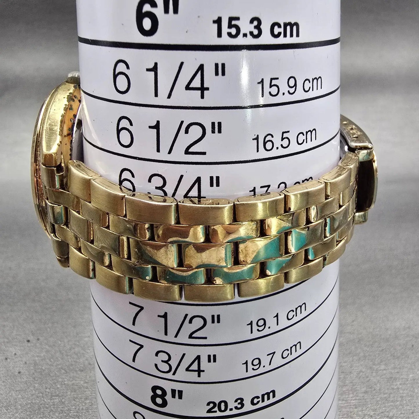 Seiko Watch Men 37mm Gold Dial Gold Tone Daydate Round 7N43-9048 New Battery VTG9