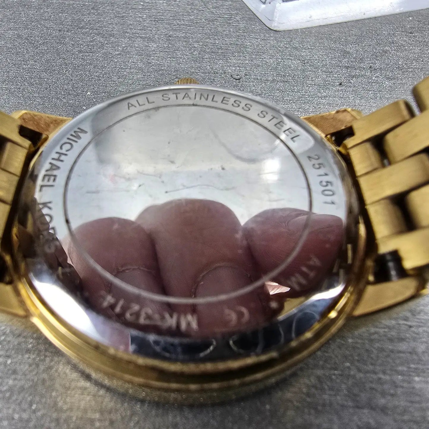 Michael Kors Nini Watch Women 35mm White Dial Gold Tone MK-3214 New Battery8