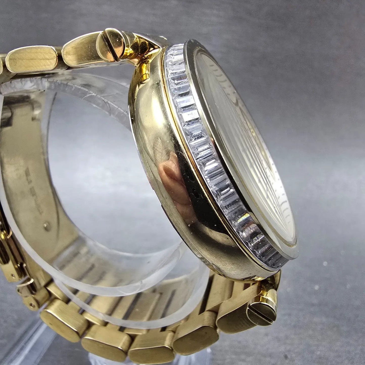 Michael Kors Skyler Watch Women 41mm Champagne Dial Gold Tone MK-5867 New Batt3