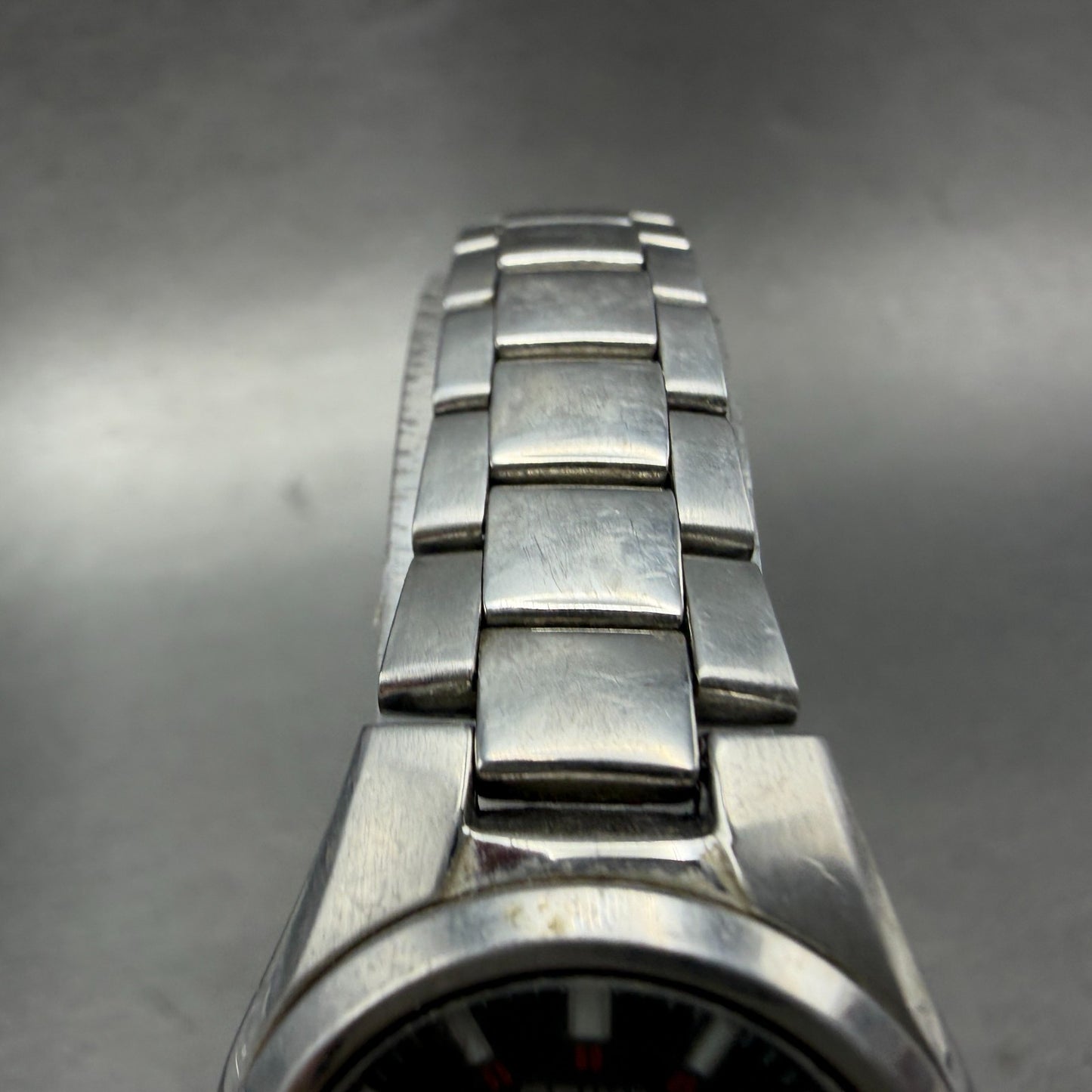 Seiko 5 Automatic Watch Women 24mm Black Dial Silver Tone Daydate 4207-0180 Runs4