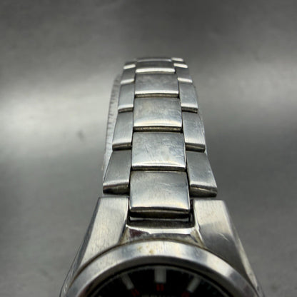 Seiko 5 Automatic Watch Women 24mm Black Dial Silver Tone Daydate 4207-0180 Runs4