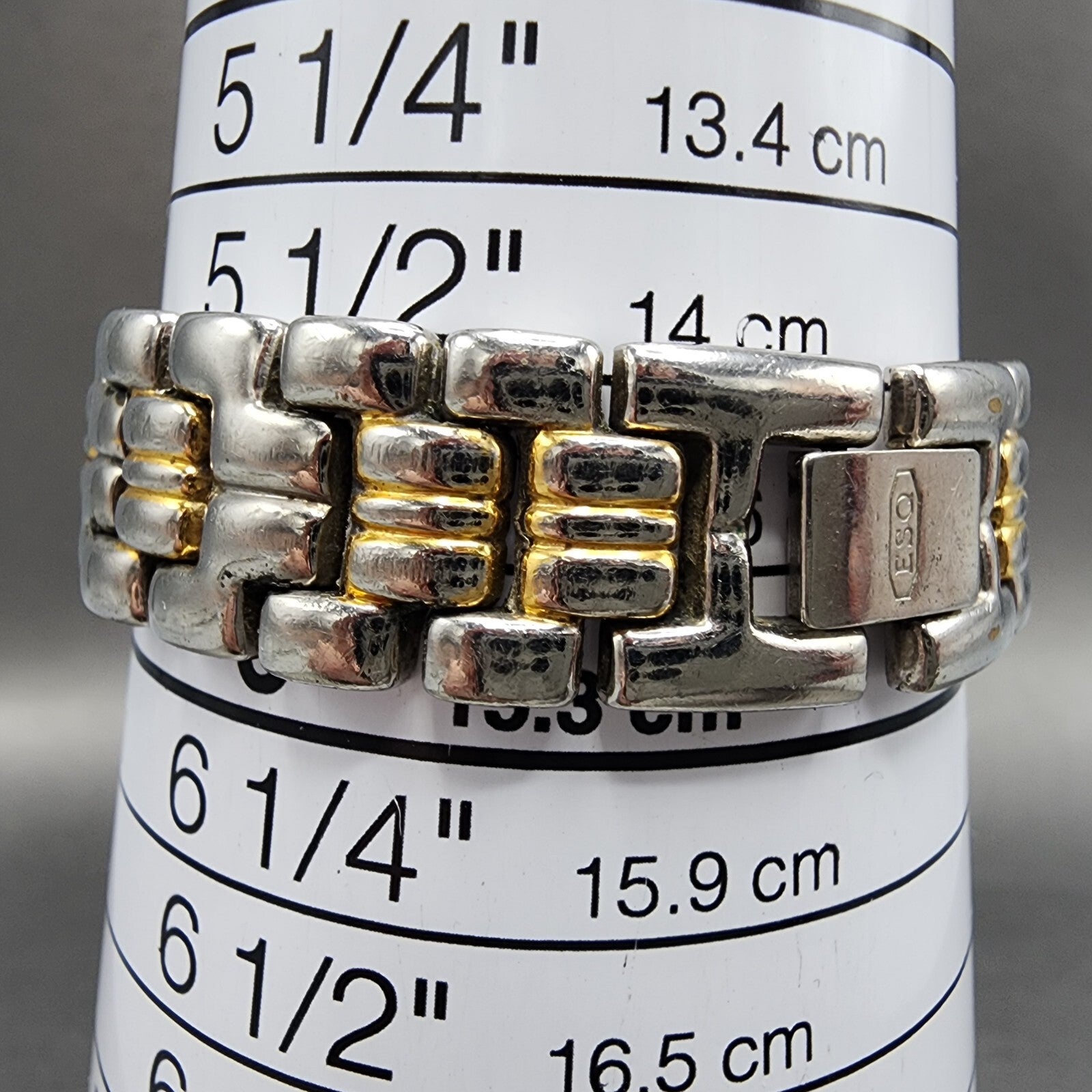 ESQ Watch Women 27mm Silver Dial Two Tone Date Round New Battery Vintage10