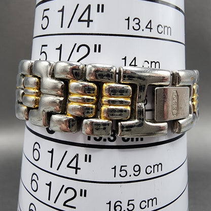 ESQ Watch Women 27mm Silver Dial Two Tone Date Round New Battery Vintage10