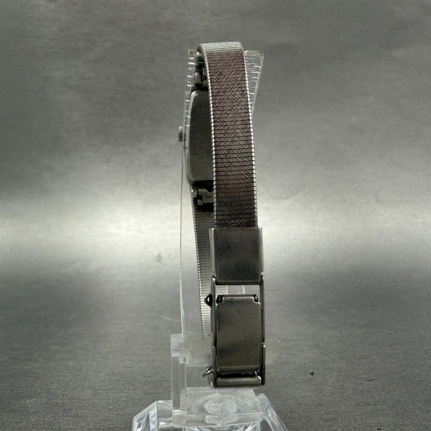 Seko Tank Watch Women 13mm Silver Dial Silver Tone 1320-6079 New Battery Vintage7