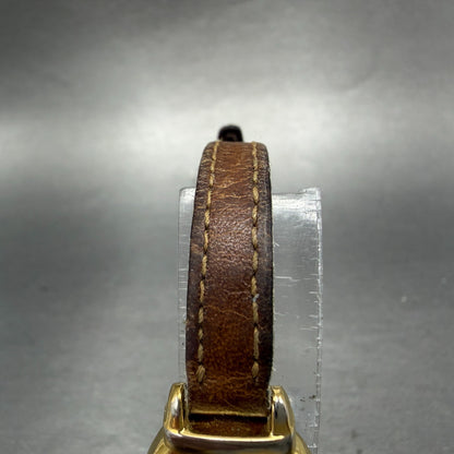 Citizen CQ Watch Women 19mm Champagne Dial Gold Tone Oval 5930-K00845 New BattAB4