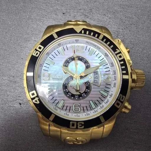 Invicta Corduba Chronograph Dive Watch Men 52mm MOP Dial Gold Tone 4899 NewBat3
