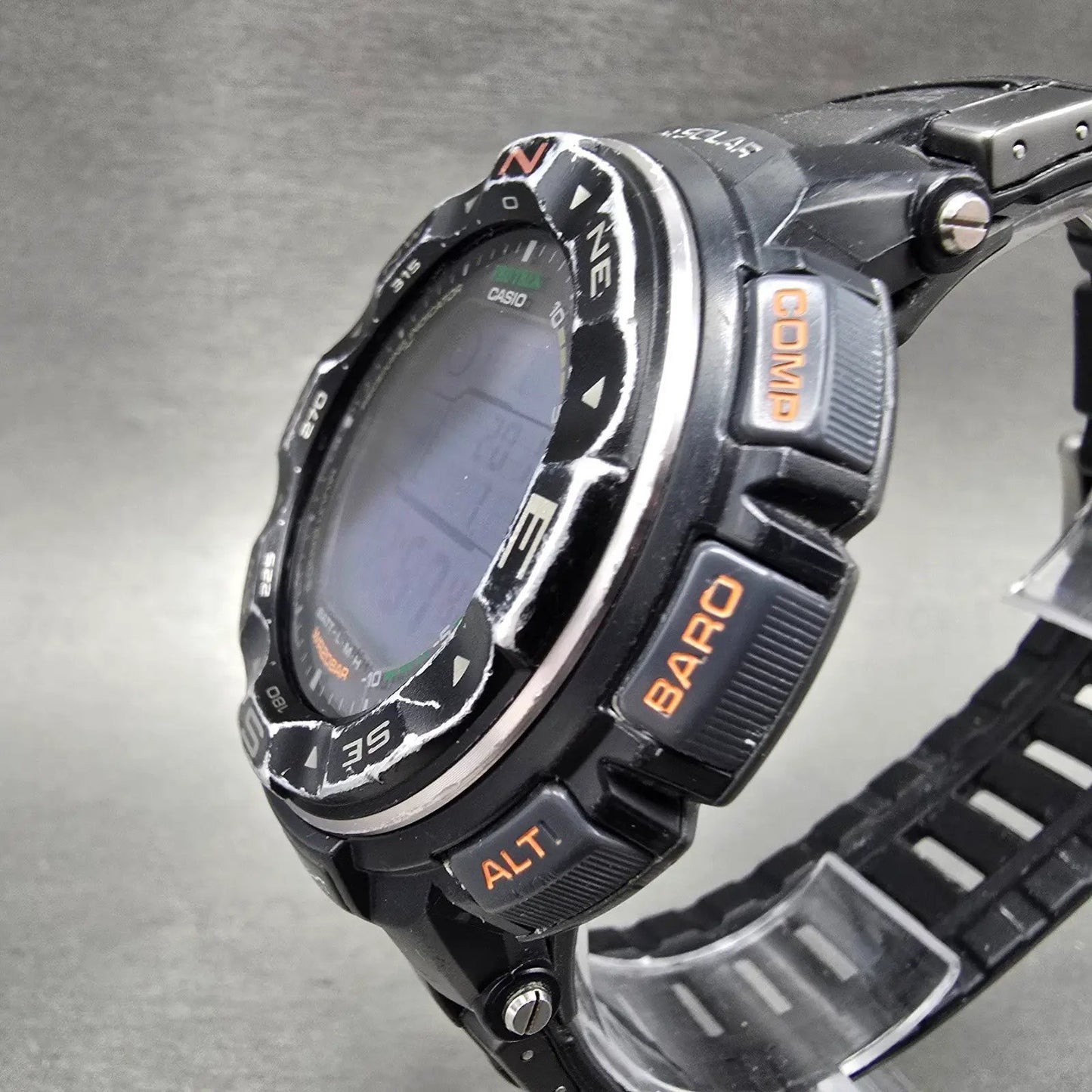 Casio Protek PRW-2500 Watch Men 51mm Digital Black triple Senor Alarm Works2