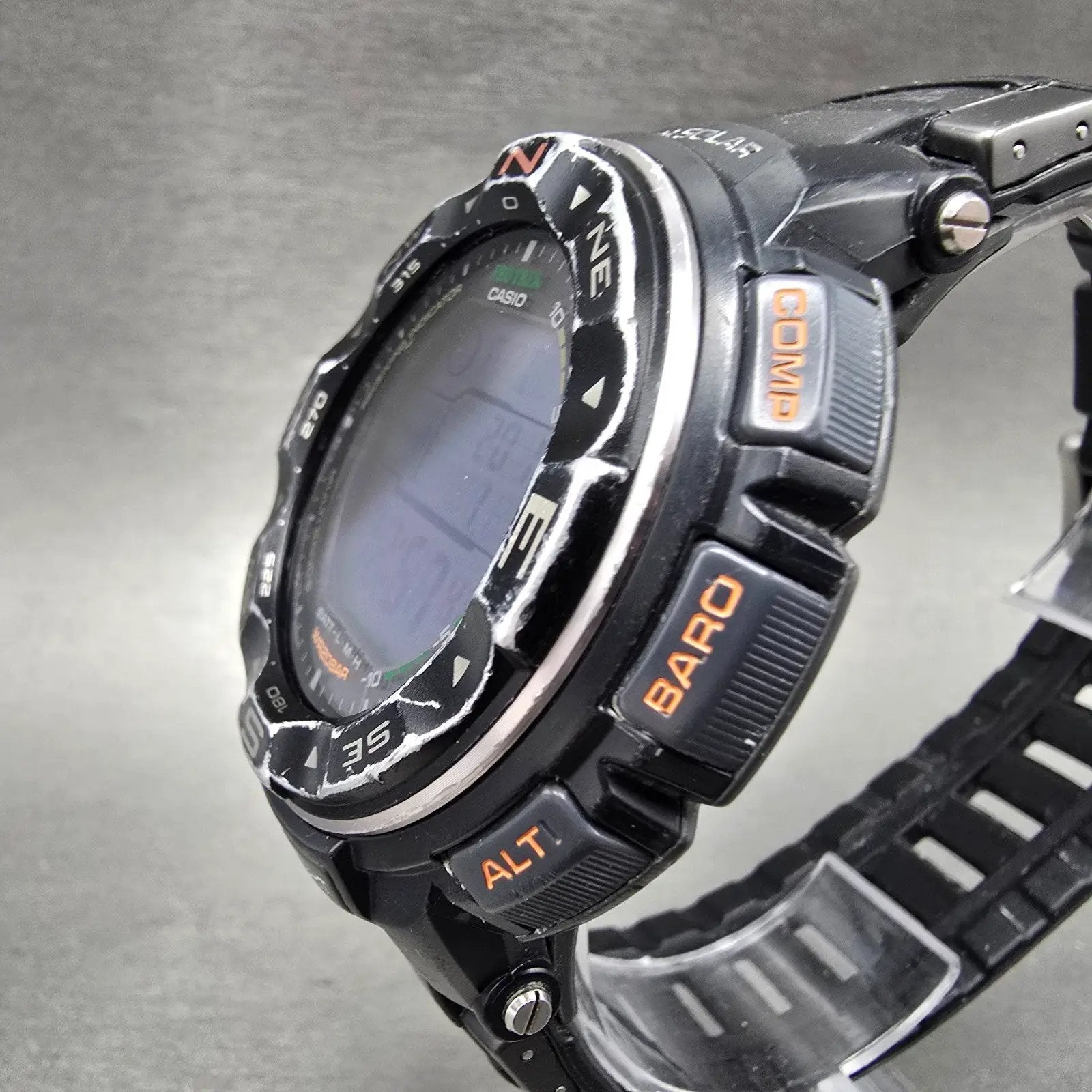 Casio Protek PRW-2500 Watch Men 51mm Digital Black triple Senor Alarm Works2