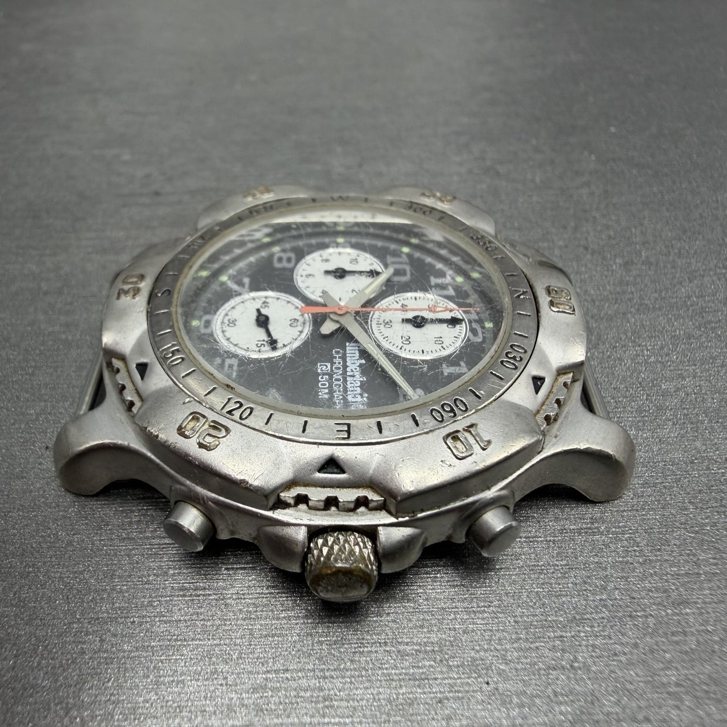 Timberland Chronograph Watch Men 41mm Gray Dial Silver Tone Round New Battery5