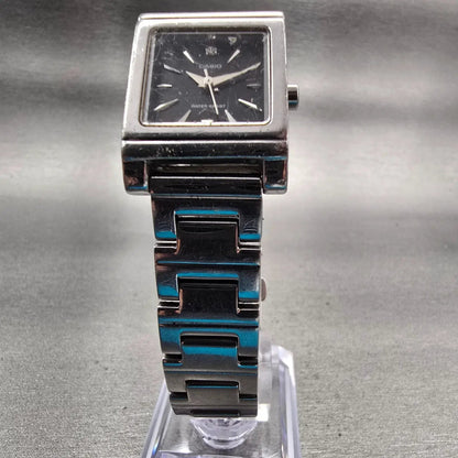 Casio Watch Women 20mm Black Dial Silver Tone Rectangle LTP-1237 New Battery5