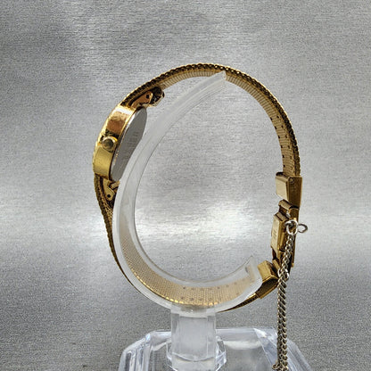 Seiko Watch Women 20mm Champagne Dial Gold Tone Round 2y000330 New Battery6