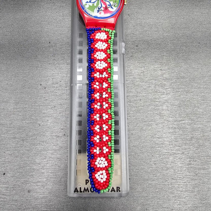Swatch Special Despite Watch Men 34mm Green Dial Red Case GZ142 New Battery NOS3