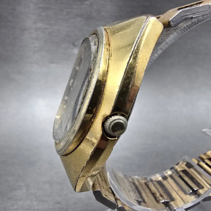 Seiko Automatic Watch Men 37mm Brown Dial Gold Tone Daydate 6309-7009 Runs VTG2