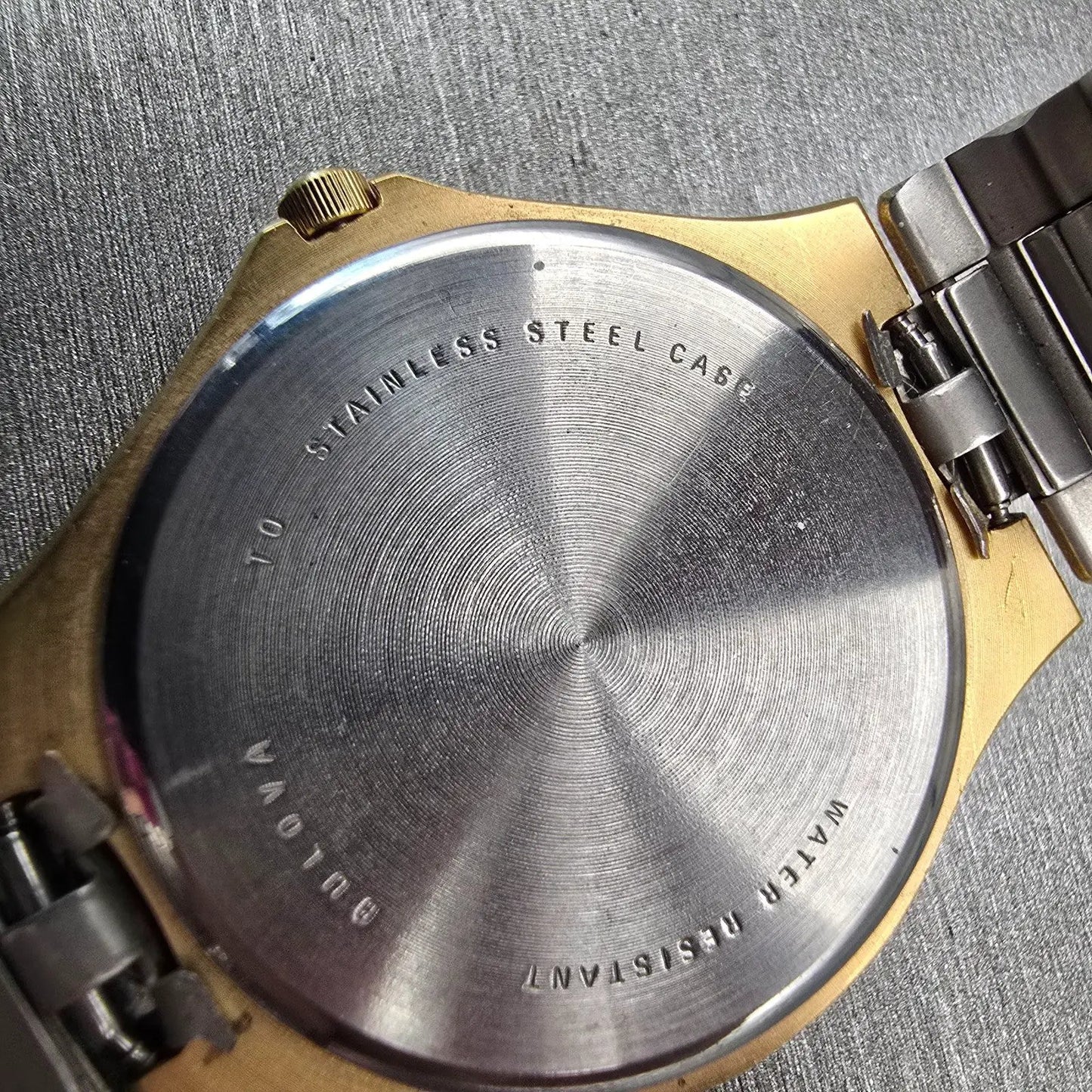 Bulova Moon Phase Watch Men 35mm White Dial Gold Tone Daydate 92D54 New Battery10