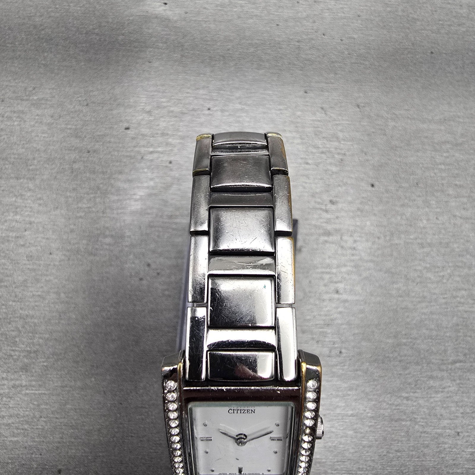 Citizen Watch Women 22mm White Dial Silver Tone Gemmed 1022-S92602 New Battery4