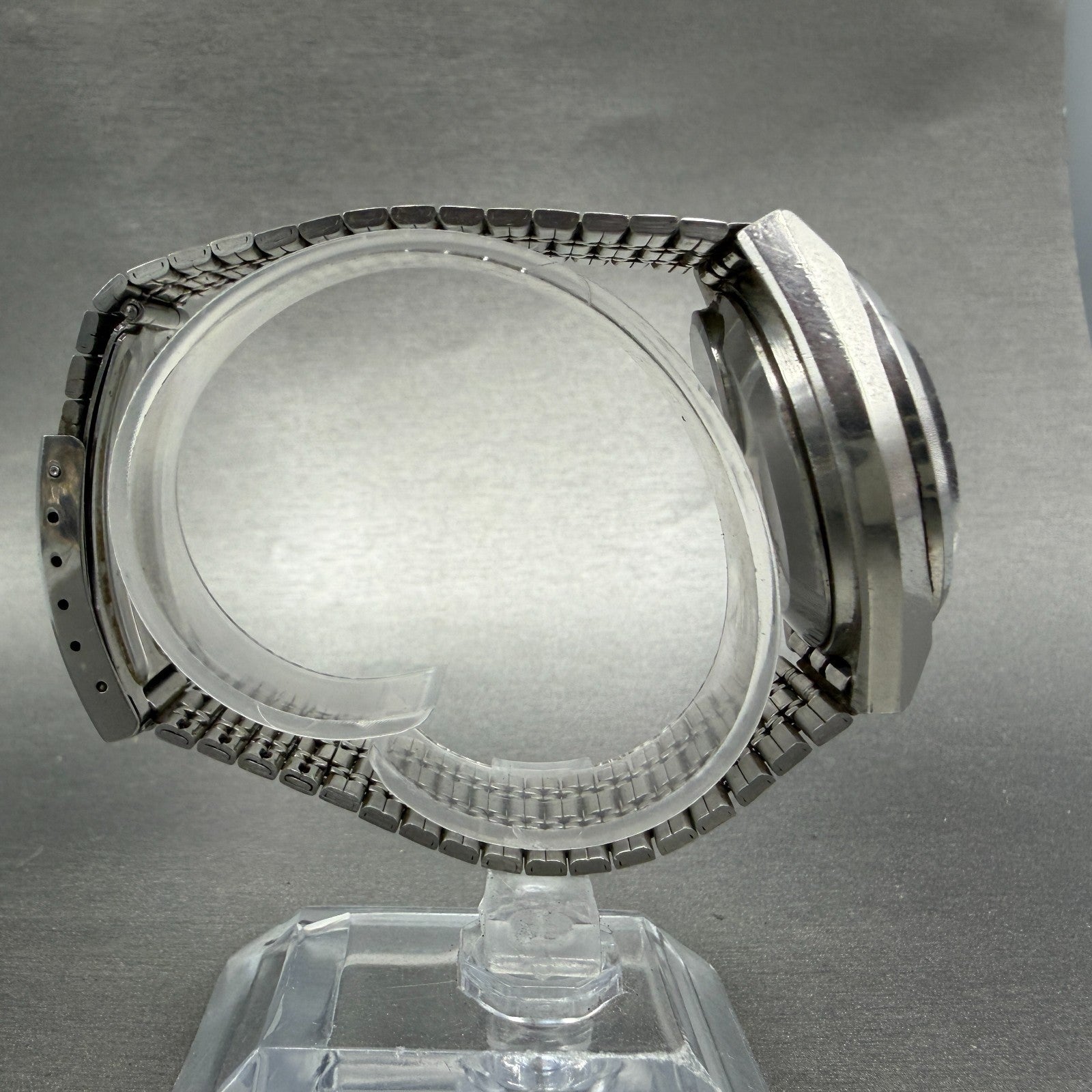 Seiko QR Watch Men 36mm Silver Dial Silver Tone Daydate 3863-8010 New Battery8