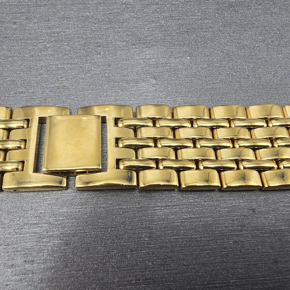 Seiko Bracelet 15mm Stainless Steel Gold Tone Vintage Japan 43G6-BI7