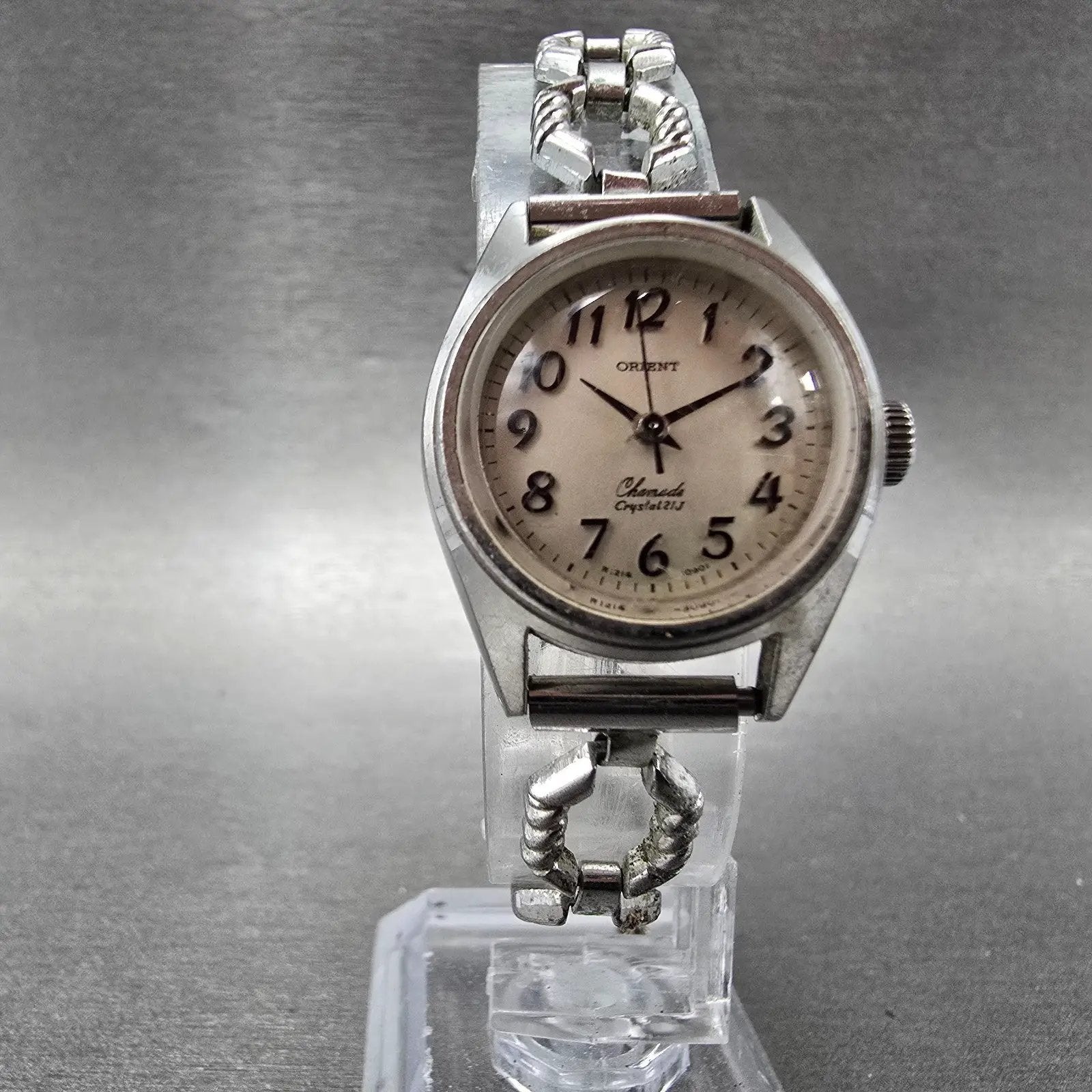 Orient Chamade Watch Women 23mm Silver Dial Silver Tone Manual E121-30900 Runs5