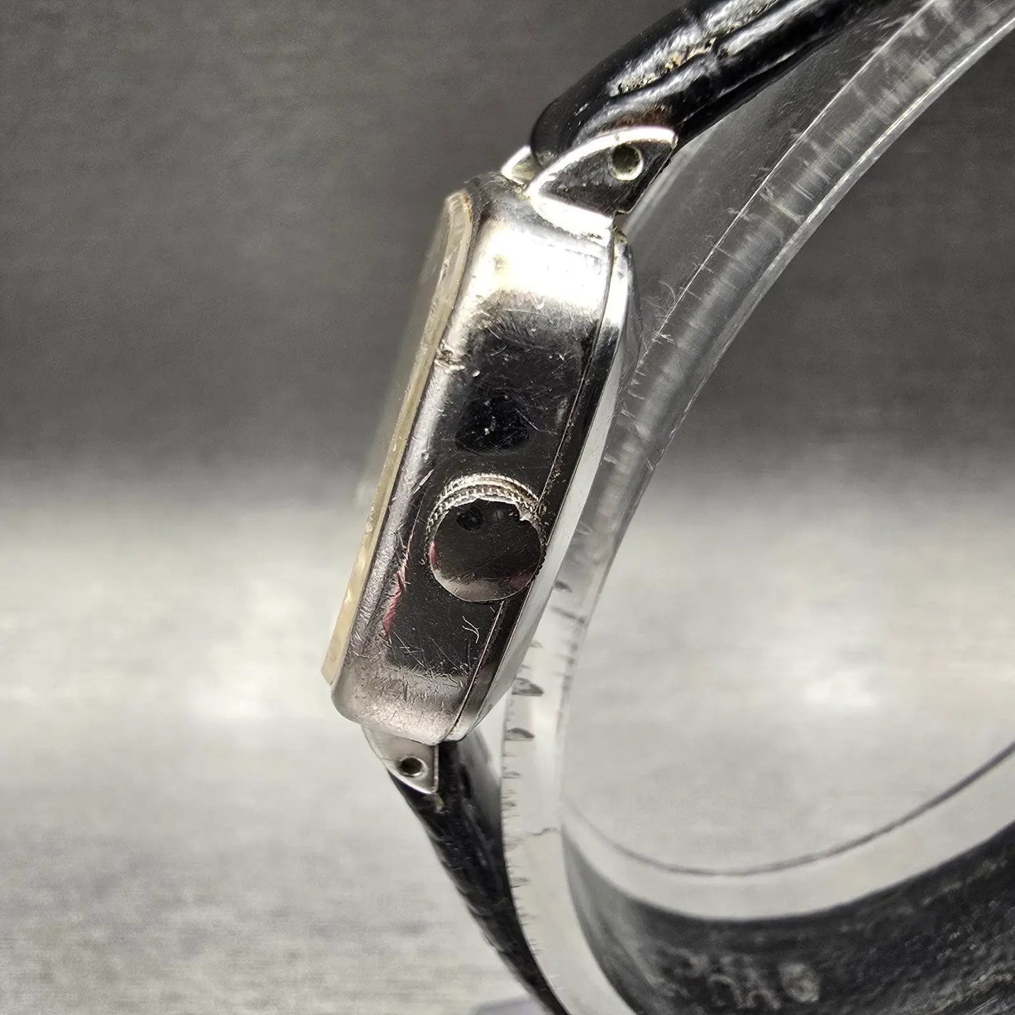 Seiko Watch Women 23mm Silver Dial Silver Tone Rectangle 16-5380 New Battery VTG2