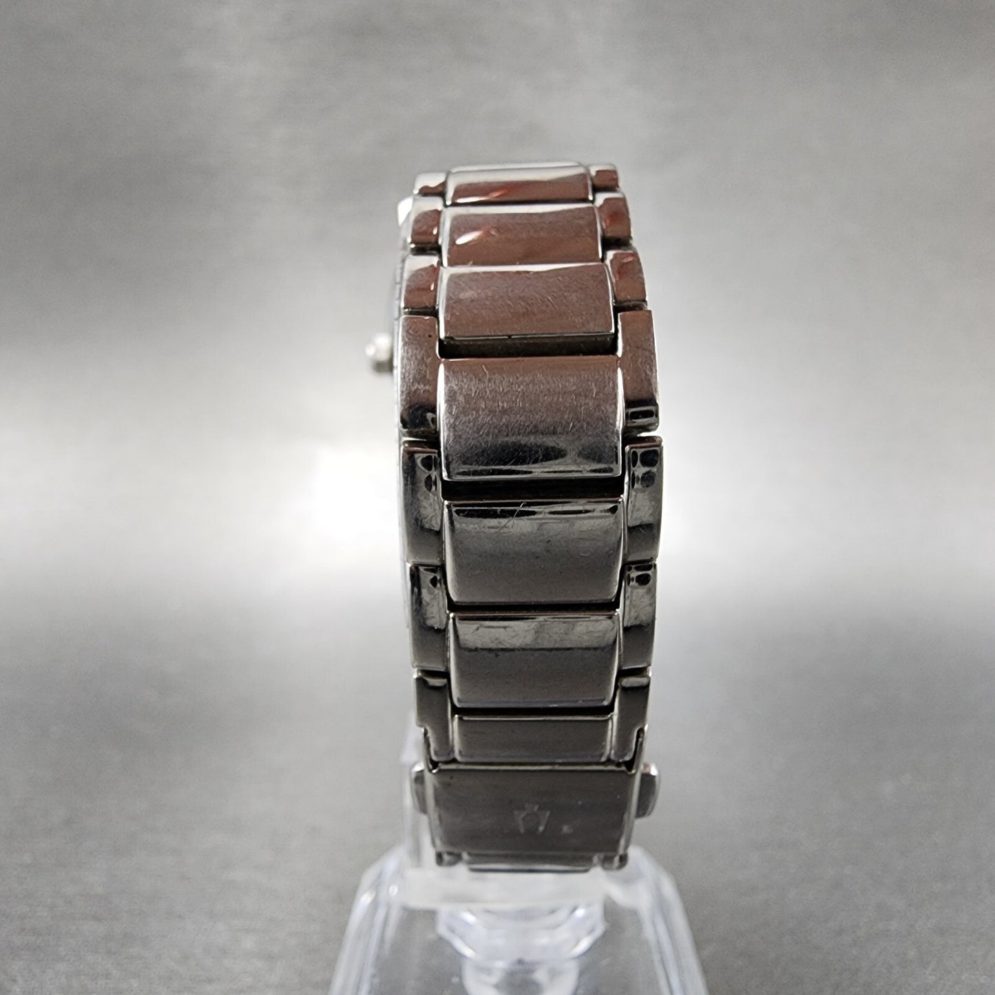 Bulova Watch Women 26mm White Dial Stainless Steel Tonneau 96R135 New Battery7
