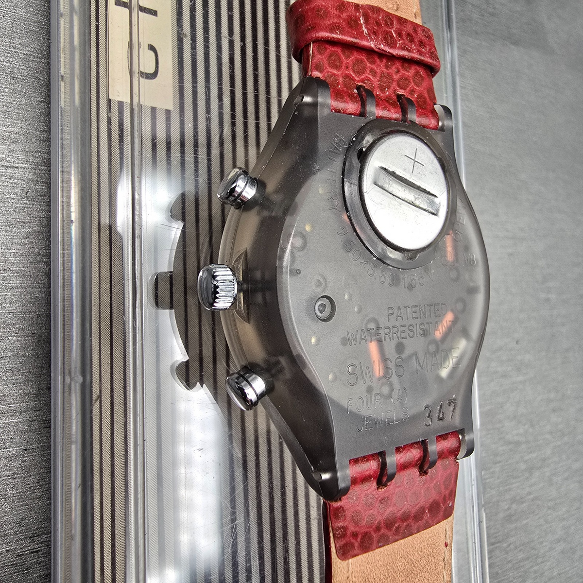 Swatch Chrono Atz Eco Watch Men 37mm Blue Dial Gray Case SCM401 New Battery NOS12