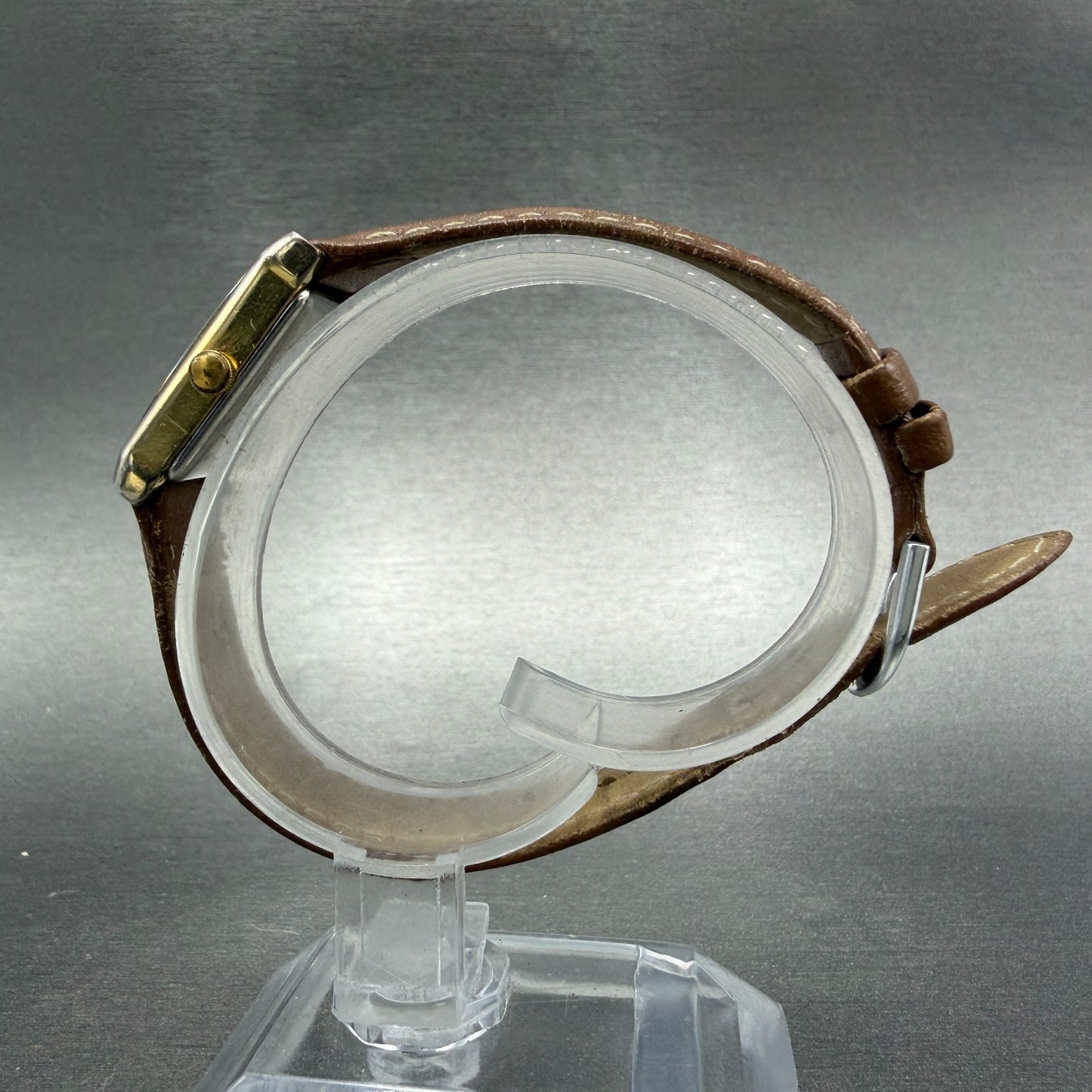 Citizen Elegance Tank Watch Women 18mm White Dial Gold Tone Rectangle New Batt7