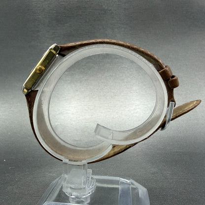 Citizen Elegance Tank Watch Women 18mm White Dial Gold Tone Rectangle New Batt7