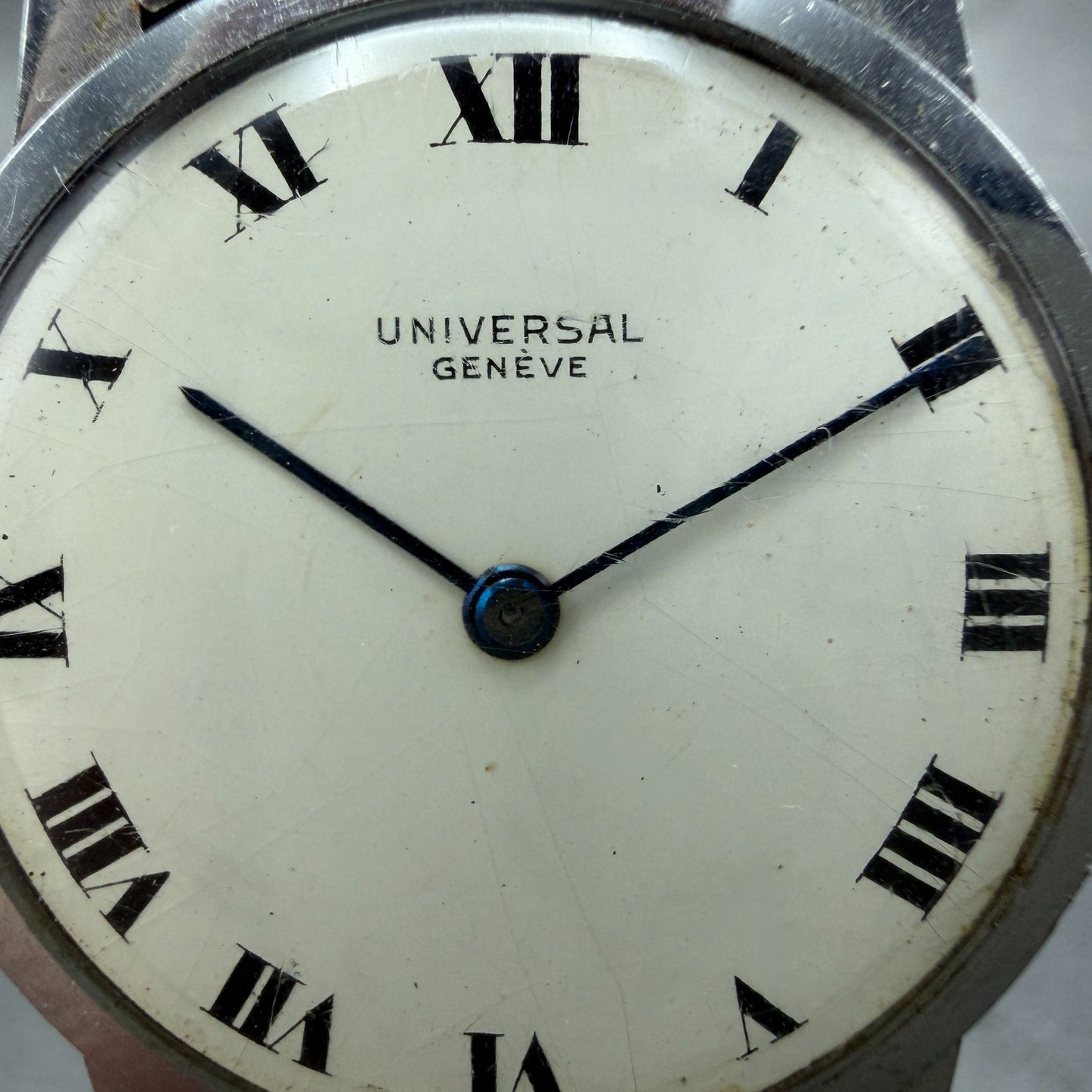 Universal Geneve Watch Men 31mm White Dial Steel Round Manual Wind 842101 PARTS2