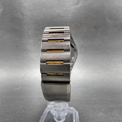 Seiko SQ Watch Men 35mm Silver Dial Two Tone Daydate Round 7123-8449 PARTS8