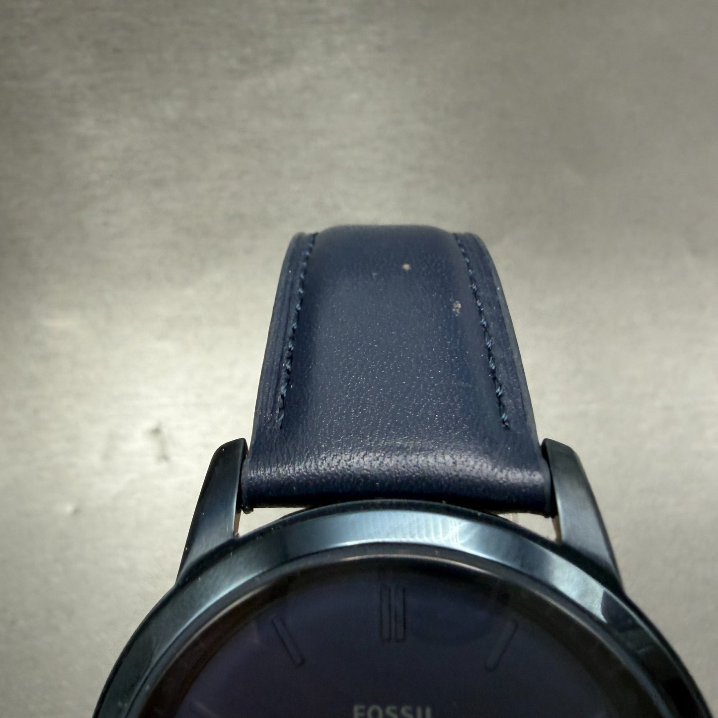 Fossil Watch Men 44mm Blue Dial Blue Tone Round Small Seconds FS5448 New Battery4