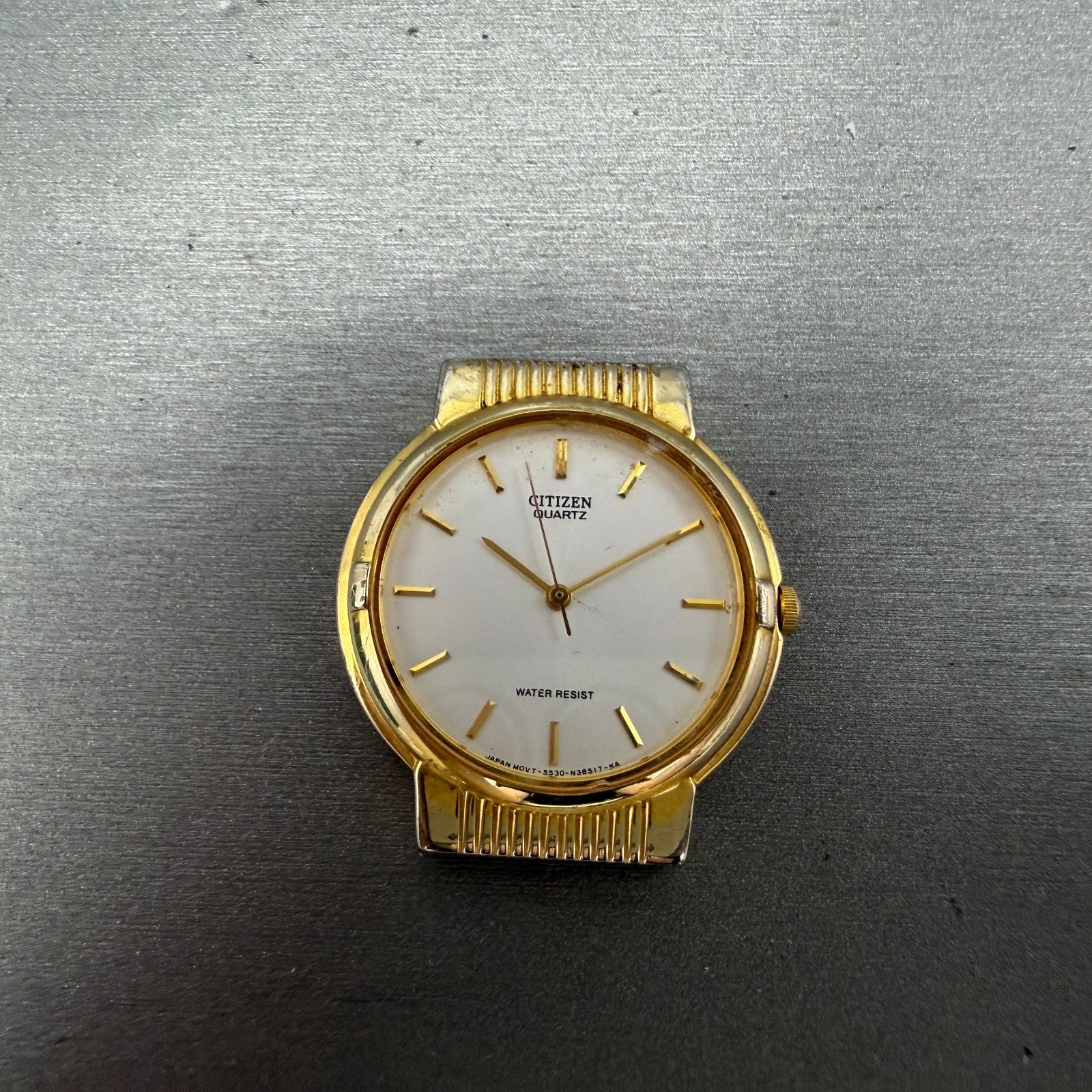 Citizen Watch Unisex 32mm Silver Dial Gold Tone Round 5530-S43722 PARTS VTG0