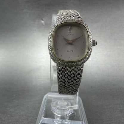 Cyma Watch Women 21mm Silver Dial Silver Tone Rectangle Mesh 706 New Battery5