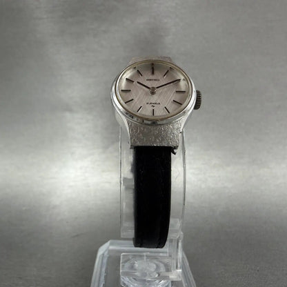 Seiko Watch Women 19mm Silver Dial Silver Tone Manual Round 11-1190 Runs VTG5