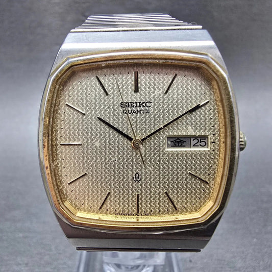 Seiko Watch Men 32mm Champagne Dial Two Tone Daydate 5933-5040 PARTS0